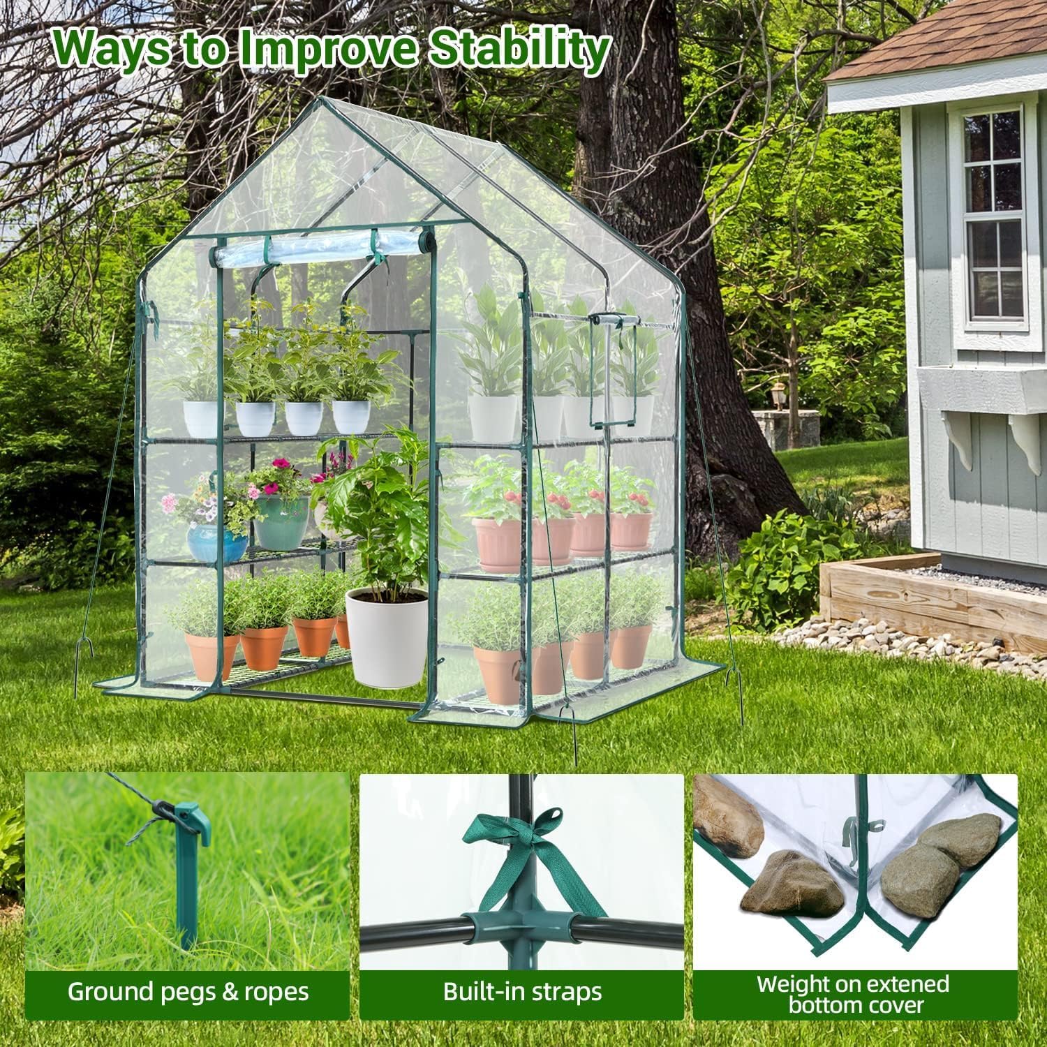 1.5m*1.5m*x2m Mini Green House